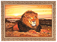картина из янтаря Лев